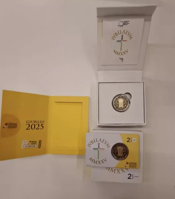 COPPIA 2 EURO Italia 2025 Giubileo Proof + Coincard EUR 65,00 PicClick IT