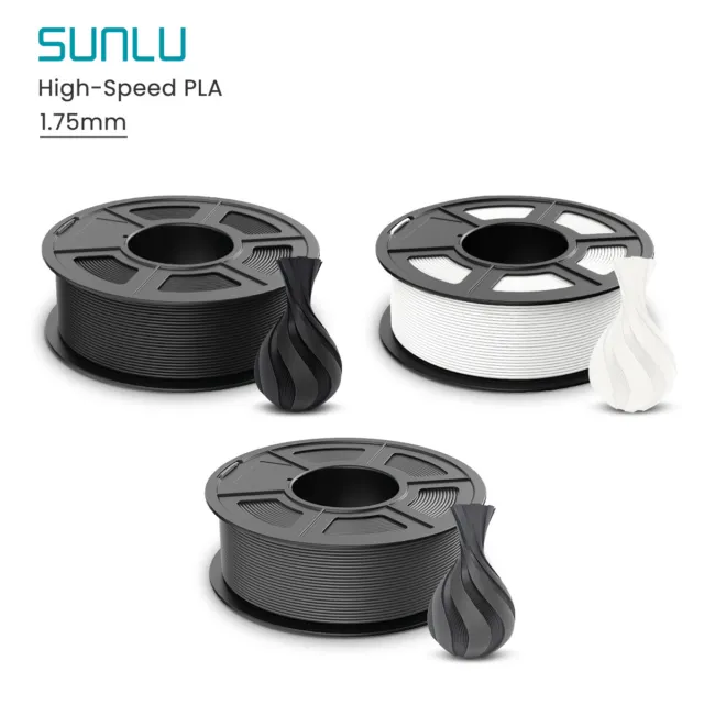 SUNLU High Speed PLA Filament 1.75mm entworfen für 3D-Drucker 1KG Spule