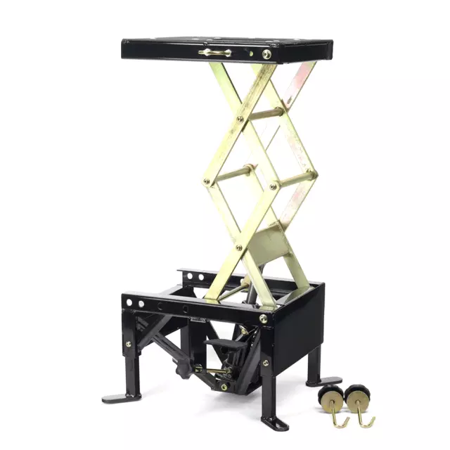 BikeTek Motocross MX Enduro Trials Motor Bike Workshop Scissor Lift - Black