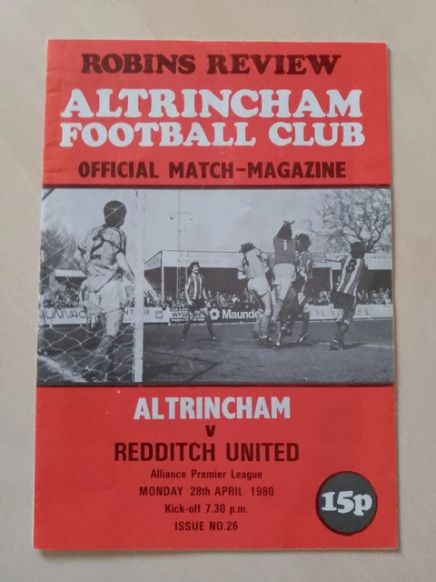 ALTRINCHAM V REDDITCH United, Alliance Premier League, 1979/80 £1.99