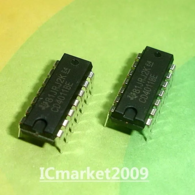 10 PCS CD4011BE DIP-14 CD4011 Quadruple 2-input NAND Gate, CMOS NAND GATES Chip
