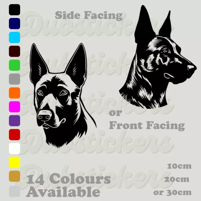 Belgian Malinois Dog Head Decal | Campervan | Car | Decal Sticker | Waterproof