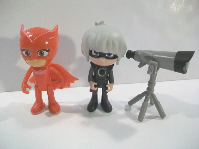 Disney Pj Masks Action Figure Lot Luna Girl & Owlette Telescope Accessory