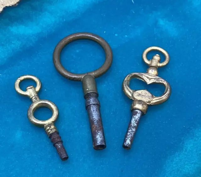 Antique Watch Key Fob Swivel Pendants or Charms Victorian Georgian Gold Tone