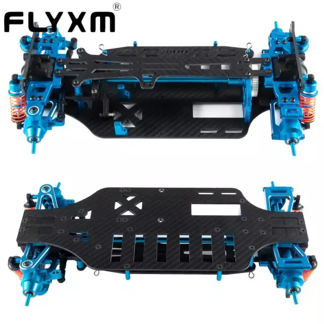 FLYXM Adjustable Arm 4WD Metal&Carbon Touring Car Frame For RC 1:10 TAMIYA TT01