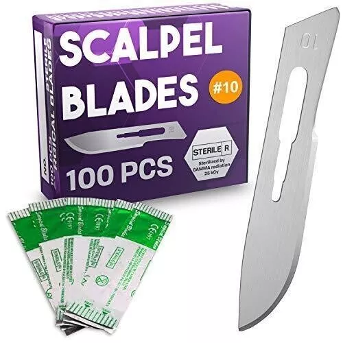 Pack Of 100 Surgical Blades 10 Disposable Size 10 Scalpel Blades For Surgical Kn
