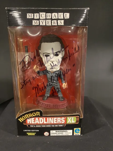 Michael Myers Halloween Horror Headliners XL figure statue 1999 Autographed
