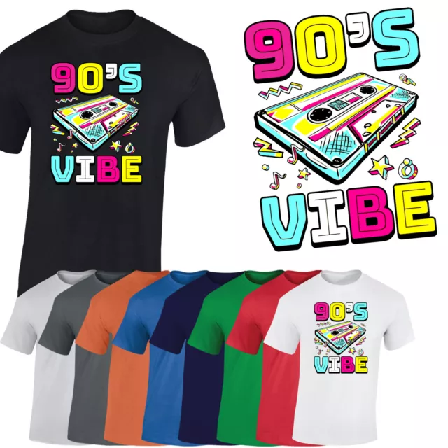 90s Music Mens T-Shirt Costume Fancy Dress Party Vintage Retro Vibes Gift Tshirt