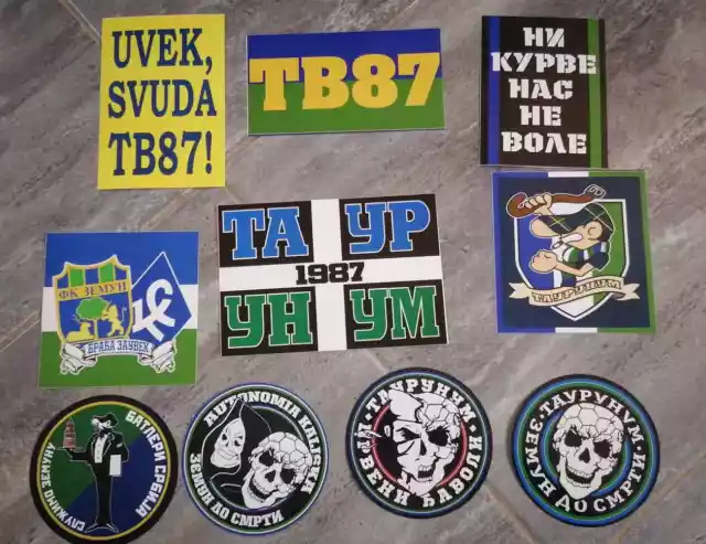 12 x Football Ultras Stickers Radnički Kragujevac-DEVILS