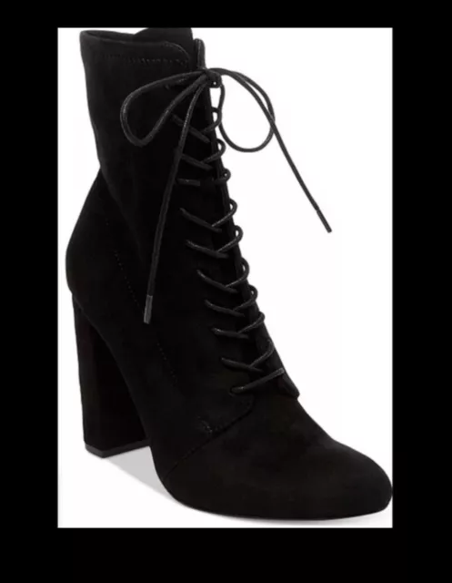Steve Madden Elley Black Suede look Boots Size 8.5