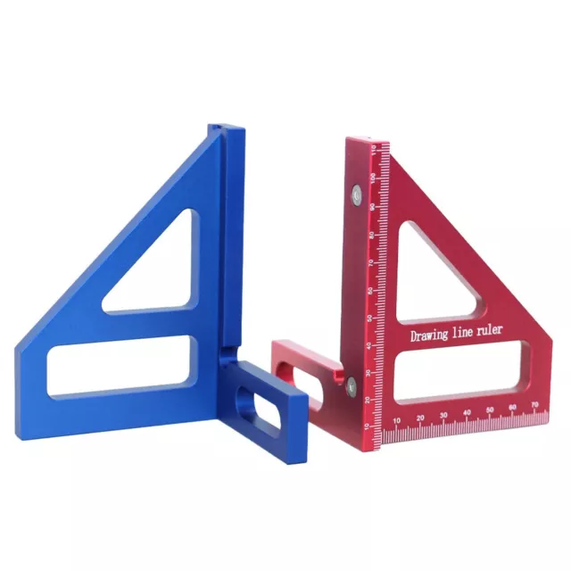 3D Multi Angle Measuring Ruler 45/90 Aluminum Alloy Woodworking Square
