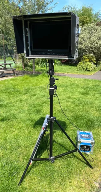 Panasonic BT-LH 17inch Monitor in flight case with stand sun shade and batts vgc