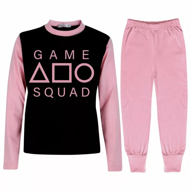 Kids Boys Girls Game Squad Cosplay Pyjamas Baby Pink Sleepwear Children PJs Set