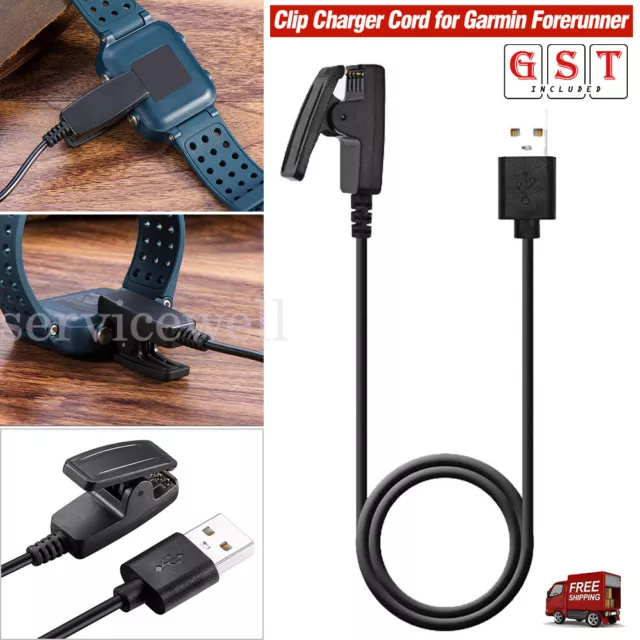 USB Charging CABLE Clip Charger Cord For Garmin Forerunner 230 235 630 645 735XT