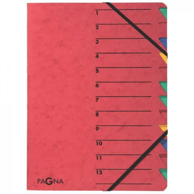PAGNA Ordnungsmappe Easy 12 Fächer 1-12 rot 24131-01 (4013951004726)