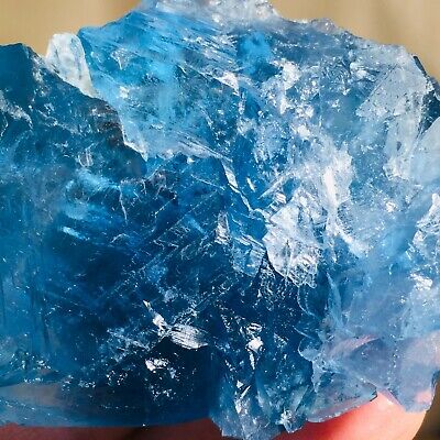 307g Rare Beautiful Natural Blue Fluorite Quartz Crystal Mineral Specimen