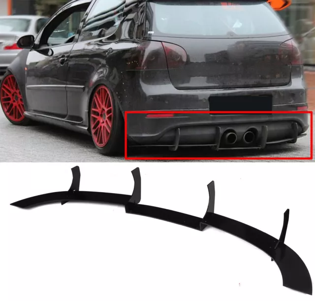 PER VW Golf V 5 MK5 R32 2005-09 DIFFUSORE POSTERIORE NERO Grembiule posteriore