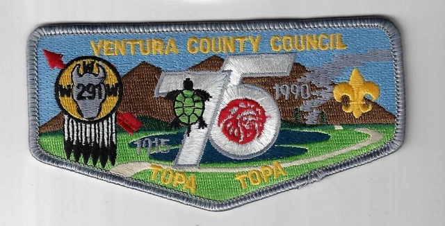 OA 291 Topa Topa 1915-1990 Flap GRY Bdr. Ventura County CA