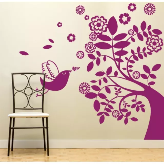 Wall Stickers Adesivo Murale Albero Salone Decorazione Muro Parete