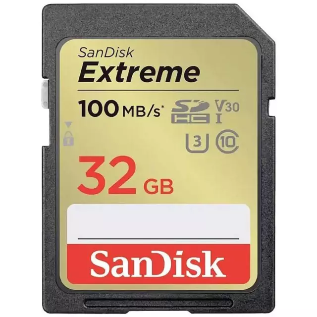 SanDisk Extreme PLUS Carte SDXC 32 GB UHS-Class 3 résistance aux chocs, étanche