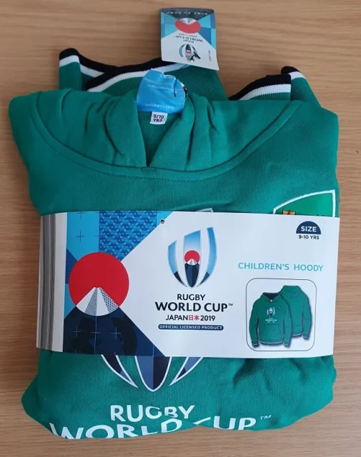 Kids Ireland Rugby Hoody - Age Size 9-10 Years World Cup Japan 2019  NEW Green