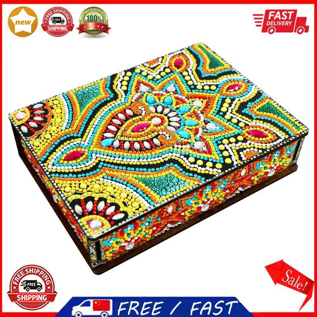 Mandala Diamond Painting Jewelry Storage Box DIY Special Shaped Drill Case Art