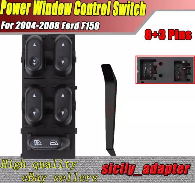 Master Power Window Control Door Switch Left Driver Side for 2004-2008 Ford F150