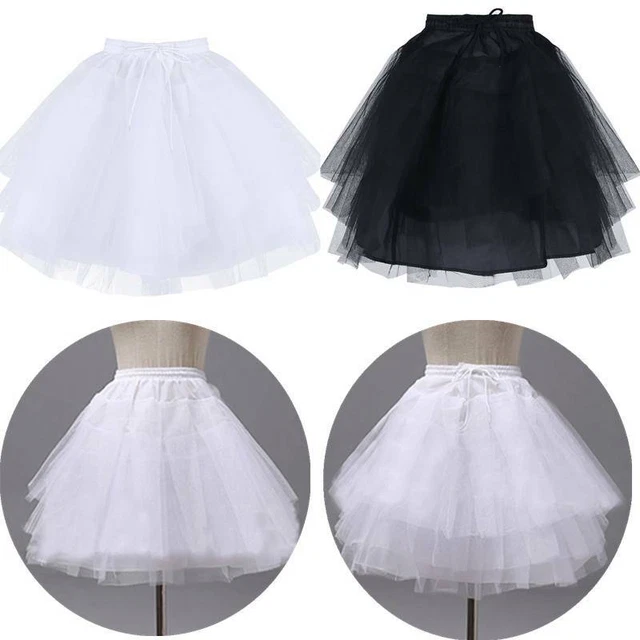 Abito da sposa bambino 3 strati sottogonna fiore bambini