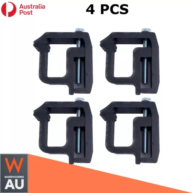 4X Ute Canopy Mounting G Clamps Metal Fitting Kit Black Aluminum Lock