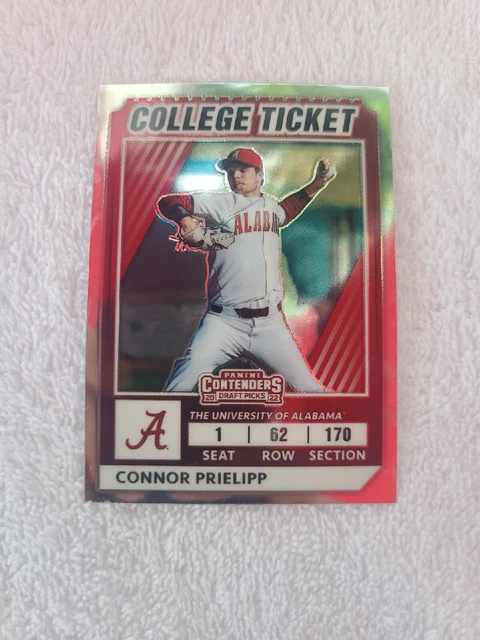 2022 Elite Extra Edition College Tickets Optic #12 Connor Prielipp Crimson Tide