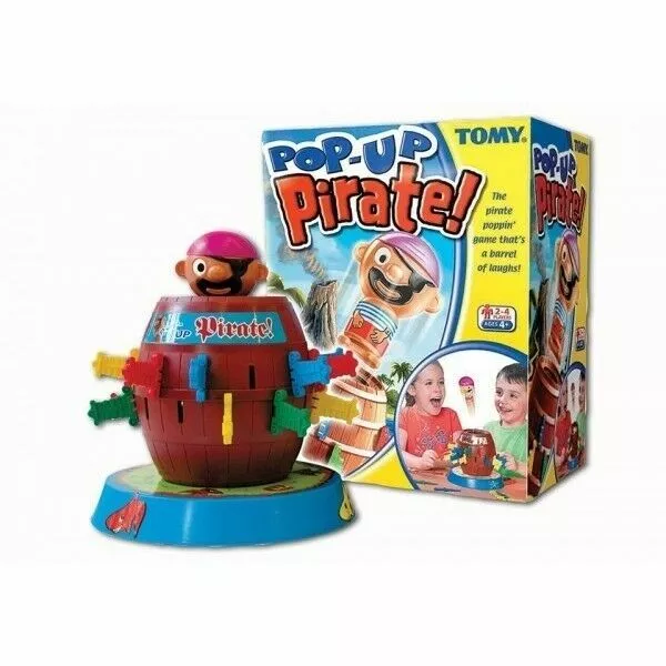 TOMY Pop Up Pirate Classic Children's Action Board Game, Family and  Preschool Kids Game, Action Game for Children 4, 5, 6, 7, 8 Year Old Boys  and