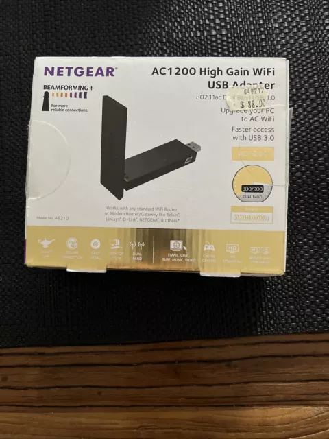 NETGEAR AC1200 Dual-Band USB 3.0 WiFi Adapter High Gain