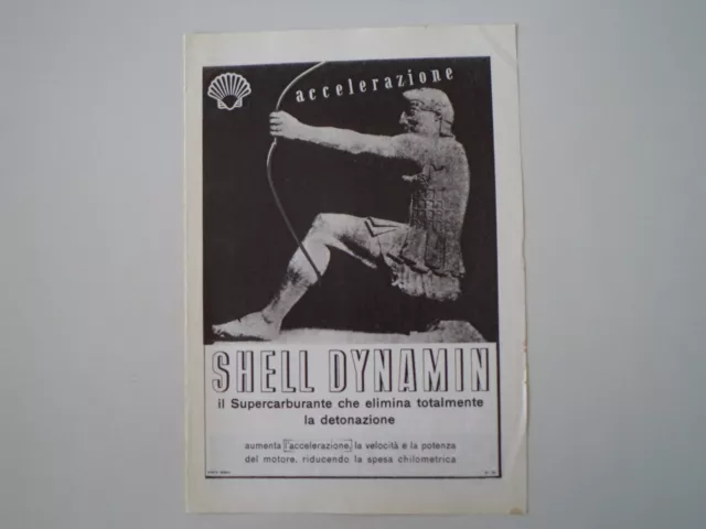 advertising Pubblicità 1938 BENZINA BENZ SHELL DYNAMIN