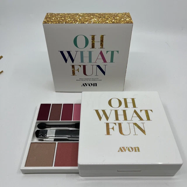 Avon Oh What Fun Makeup Mega Palette  Eyes Lips Face Eye Shadow Gloss Blush