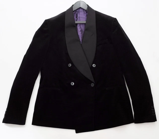 Ralph Lauren Purple Label Corduroy Tuxedo Jacket 46 L $2995 black shawl collar
