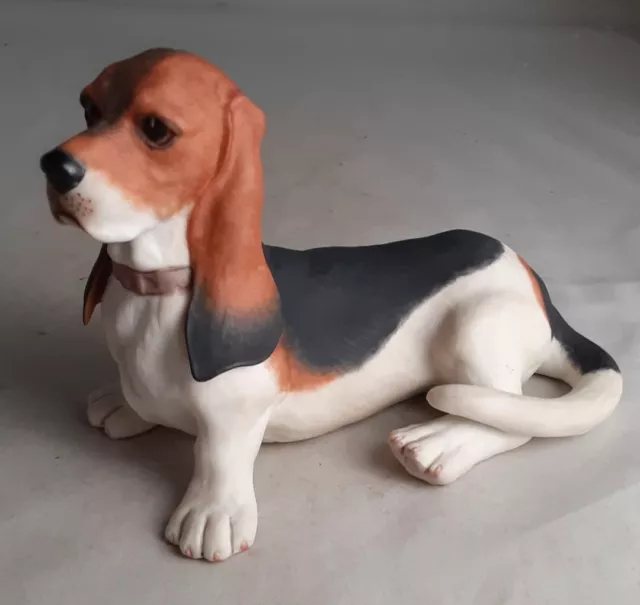RARE Boehm Basset Hound Dog Figurine EXC.