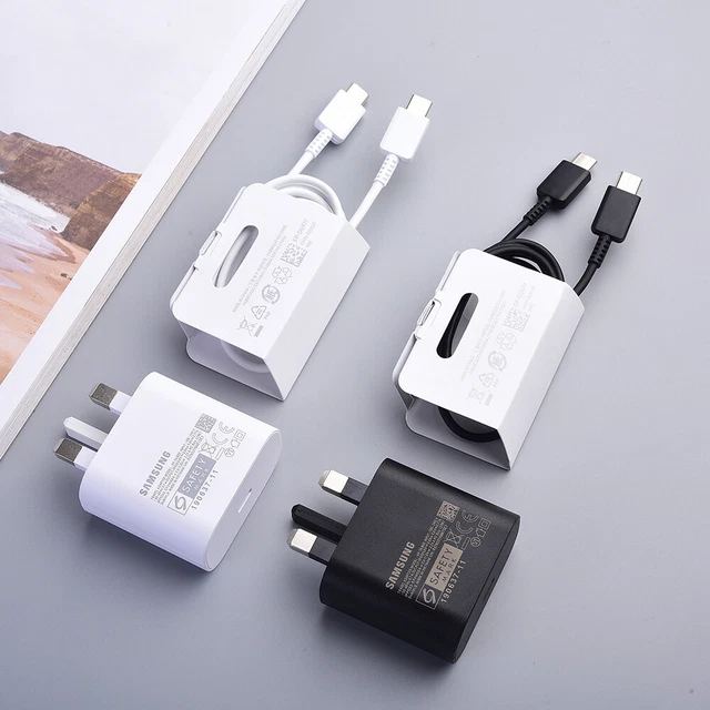 GENUINE 25W SUPER Fast Charger Plug & Cable For Samsung Galaxy S21 S22