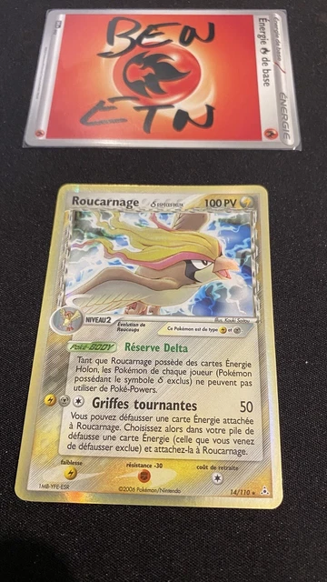 Pokemon Card HOLO Rocarnage 14/110 Ex Ghosts Holon FR