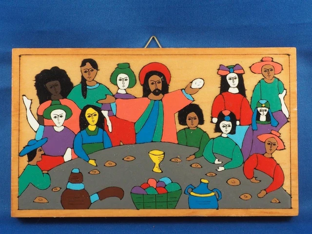 El Salvador Religioso Jesús Colgante de Pared Madera