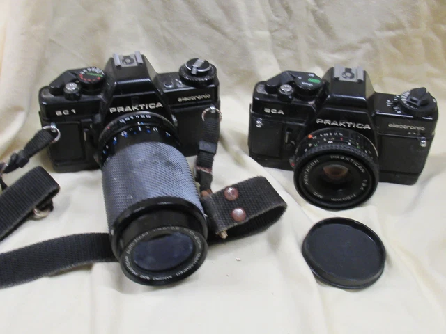 TWO VINTAGE PRAKTICA Eletronic Cameras BAC and BC1 PicClick UK