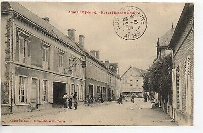 ANGLURE- Marne - CPA 51 - la rue de Sezanne et Moulin