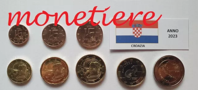 Set Croazia 2023 - 1 cent a 2€ - FDC - UNC - Sfuse DISPONIBILI