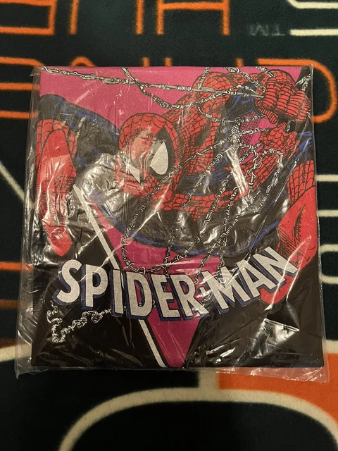 VTG 1991 Marvel Comics Spider-Man Shirt Black XL Comic Images Brand New Sealed