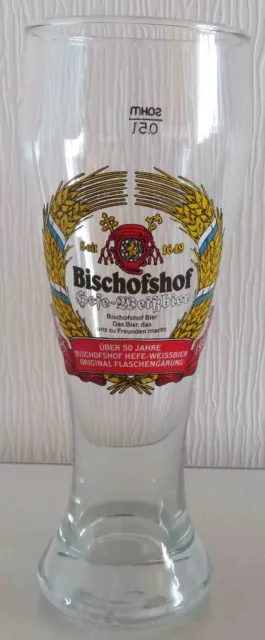 Weissbierglas Weizenbierglas 0,5L altes Bischofshof Hefe Weissbier