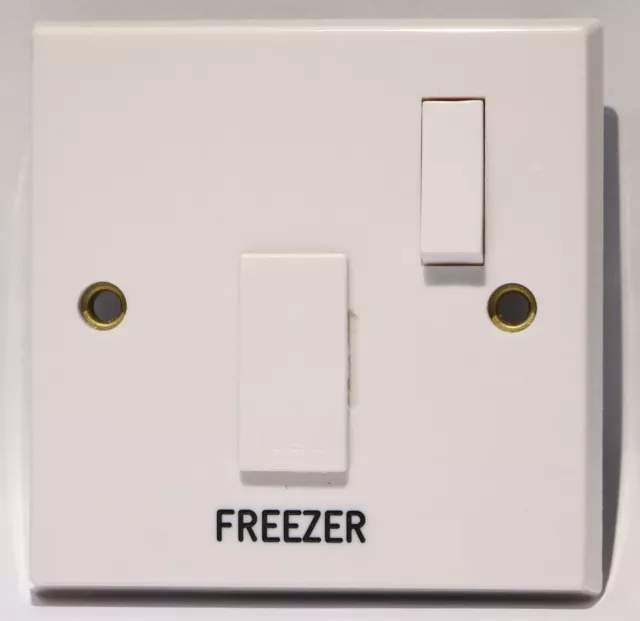 Switch Fuse Spur 13amp, MEM Engraved FREEZER