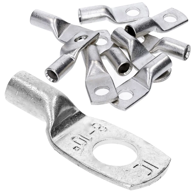 10 Stück Kalitec HR10-8 Kabelschuhe Rohrkabelschuh 10mm² M8 unisoliert verzinnt
