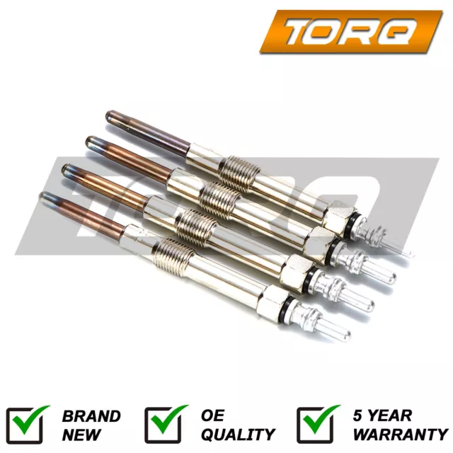 Torq 4X FOR FIAT BRAVO 1.9 JTD MJET 120 8V 2007- DIESEL HEATER GLOW PLUGS FULL S