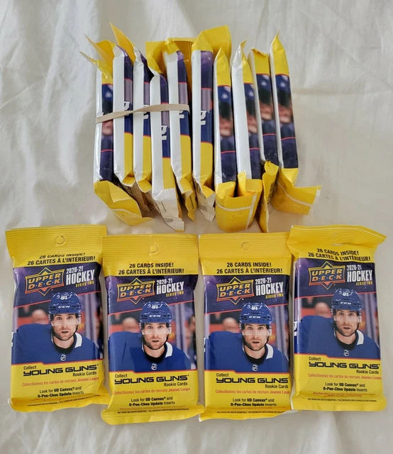 8 Upper Deck 2020-21 Hockey Series Two Fat Packs 26 Cards NHL Cello One Pack