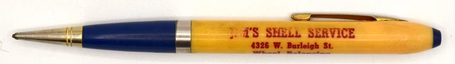 HM's Shell Service Mechanical Pencil Milwaukee WI Celluloid Vintage