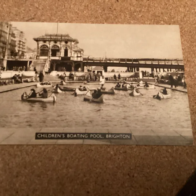 Postcard of Brighton Sussex “Children’s Boating Pool”Unposted